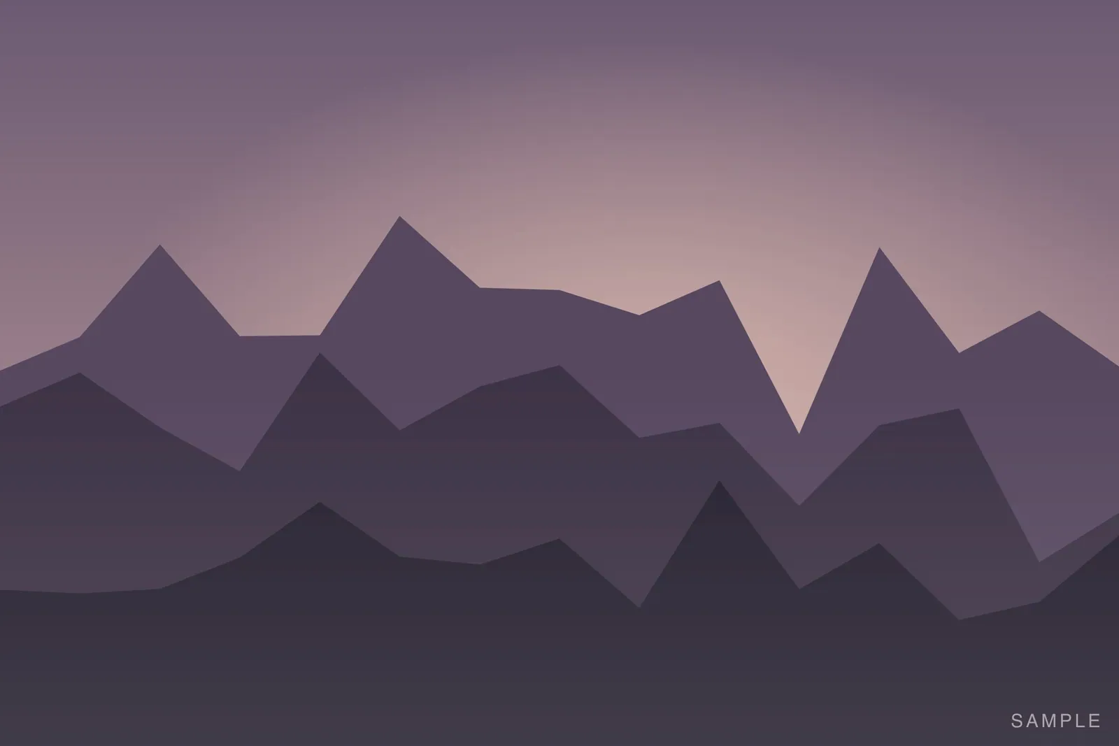 Sample image of violet mountain layers fading into dusk