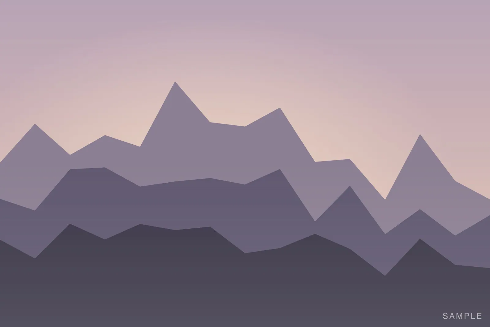 Sample image of layered ridgelines catching pink alpenglow
