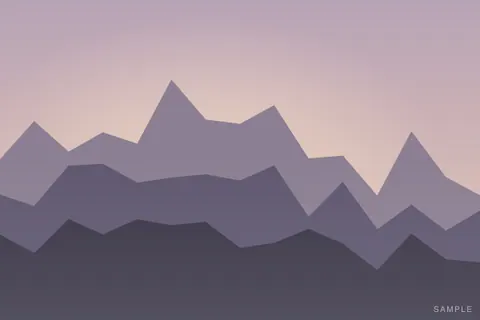Sample image: layered ridgelines catching pink alpenglow at sunrise